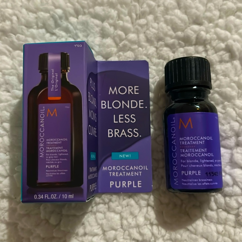 Moroccanoil 1-Mini Treatment Purple Hair Oil for Blonde Hair 0.34 fl. oz. 10ml